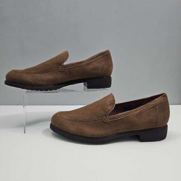 NEW Munro Giselle Loafer Womens 9.5 WIDE Fawn Brown Suede Slip On Cushioned - Picture 2 of 13